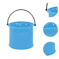 thumbnail image 6 of S SERENABLE Folding Bucket Watercolor Brush Washer Bucket Waterproof Portable Camp Wash Basin Container for Travel Studio Camping Fishing Blue, 6 of 8