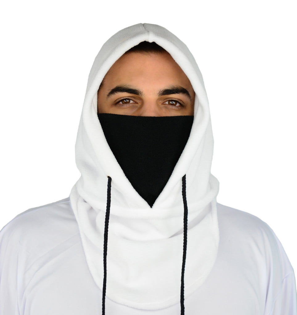 Balaclava Mask Snowboarding Face Masks Cold Weather Gear By Mato & Hash White/Black
