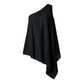 thumbnail image 6 of Gsakboxl Womens Tops Women Asymmetric One Shoulder Cotton Linen Sleeveless Top Soft Breathable Loose Fit Summer Casual Single Shoulder T-Shirt For Vacation Daily Outfit Black L, 6 of 7