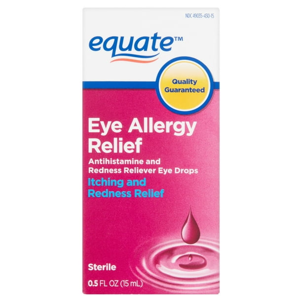 Equate Eye Allergy Relief Antihistamine And Redness Reliever Eye Drops 0 5 Oz Walmart Com
