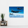 thumbnail image 2 of Miltary USA Formation F-16 Fighting Falcons Photo Extra Large XL Wall Art Poster Print, 2 of 3