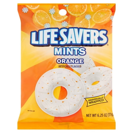 Life Savers Orange Mints Hard Candy Bag, 6.25 ounce