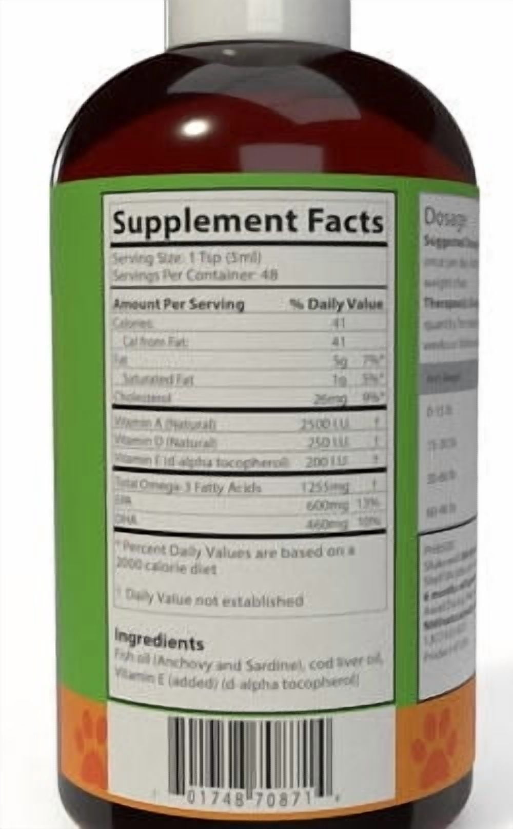 NHV Petomega 3 - Daily Supplement for Overall Vitality for Cats, Dogs, Pets