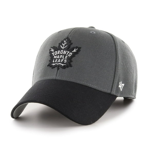 '47 Men's Toronto Maple Leafs Two Tone Charcoal/Black MVP Adjustable Hat - One Size