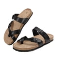 thumbnail image 2 of Bocca Women Adjustable Slide Sandals Black-new Summer Flip-Flops Ring Open Toe 9M, 2 of 7