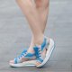 thumbnail image 5 of Sandalias con cordones para mujer, zapatos para caminar transpirables con tacón inclinado de fondo grueso, zapatos informales deportivos cómodos de malla para mujer Wmkox8yii  sa3124, 5 of 7