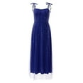 thumbnail image 4 of LEAVINGSUO Deals Clearance Summer Dresses for Women Women's Casual Sexy Summer Suspender Mesh Glittering Crystal Long Bra Suspender Dress Dress, 4 of 5