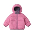 thumbnail image 4 of Xdegoge Kids Boys Hooded Puffer Jacket Lightweight Zip Up Winter Warm Coat Soft Warm Cold Weather Padded Outerwear Gray Size 14-15, 4 of 9