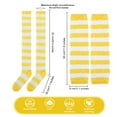thumbnail image 5 of WoWstyle Yellowish-White Thigh High Socks for Women Over The Knee Stockings Striped Cocks Extra Long Cosplay Costumes Accessories, 5 of 7