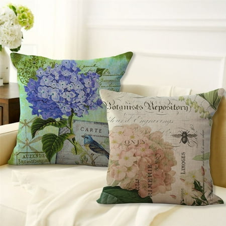 Vintage Spring Flower Decorative Throw Pillow Covers Pillow Cases