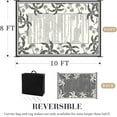 thumbnail image 2 of Outdoor Rug 8x10 ft Reversible Patio Rug Mat Outdoor Carpet Waterproof Camping Rugs Plastic Straw Rugs-Patio RV Camper Balcony Backyard Picnic Deck Pool Beach Mat Coconut Palm Leaf Rug Grey & Beige, 2 of 7
