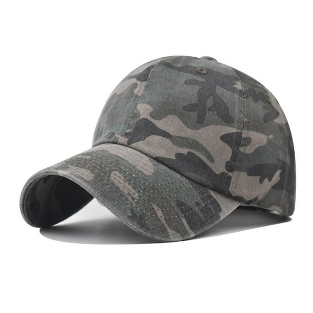 Gorra de béisbol de camuflaje de poliéster para hombre y mujer.