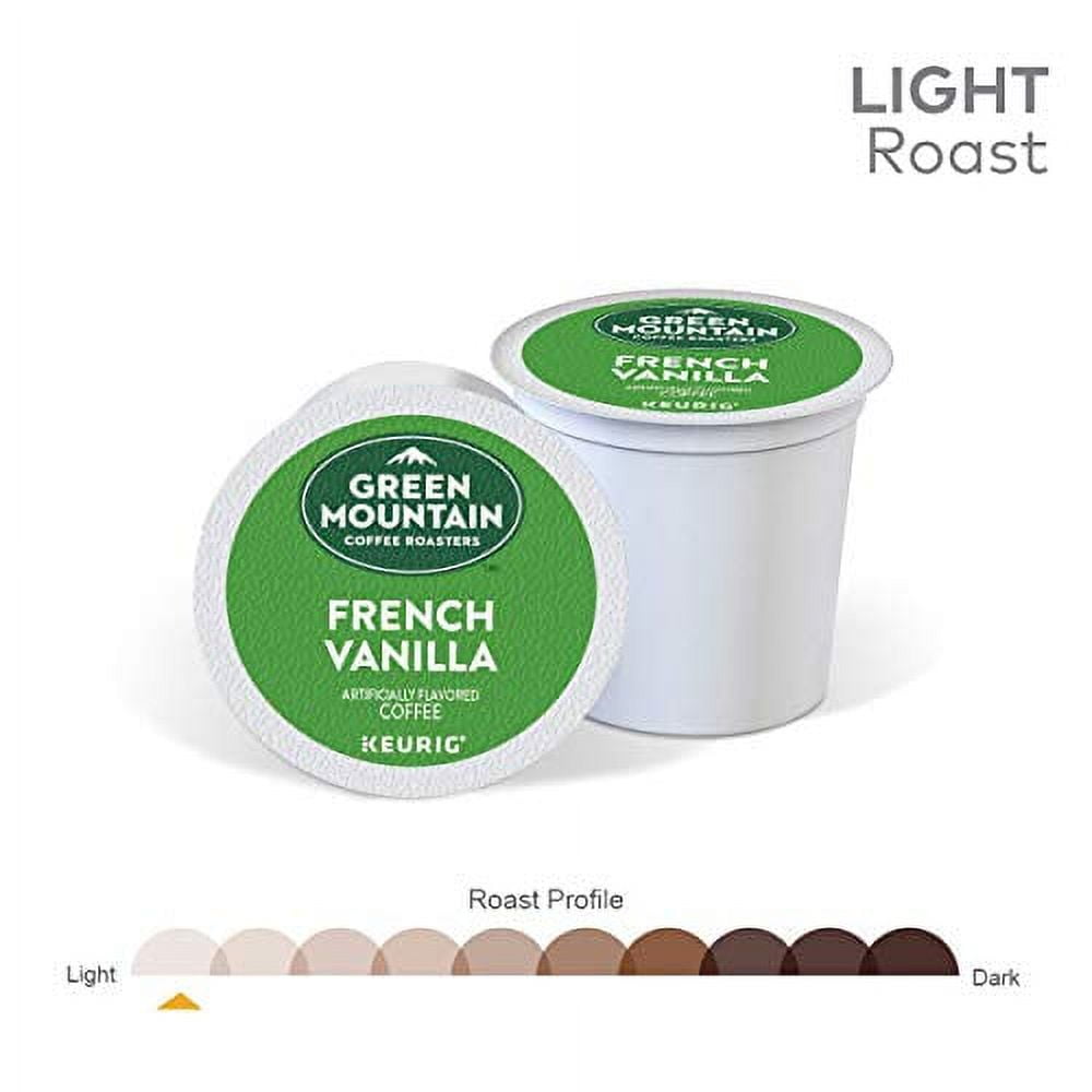 green mountain coffee, french vanilla, single-serve keurig k-cup pods, light roast coffee, 48 count (2 boxes of 24 pods)