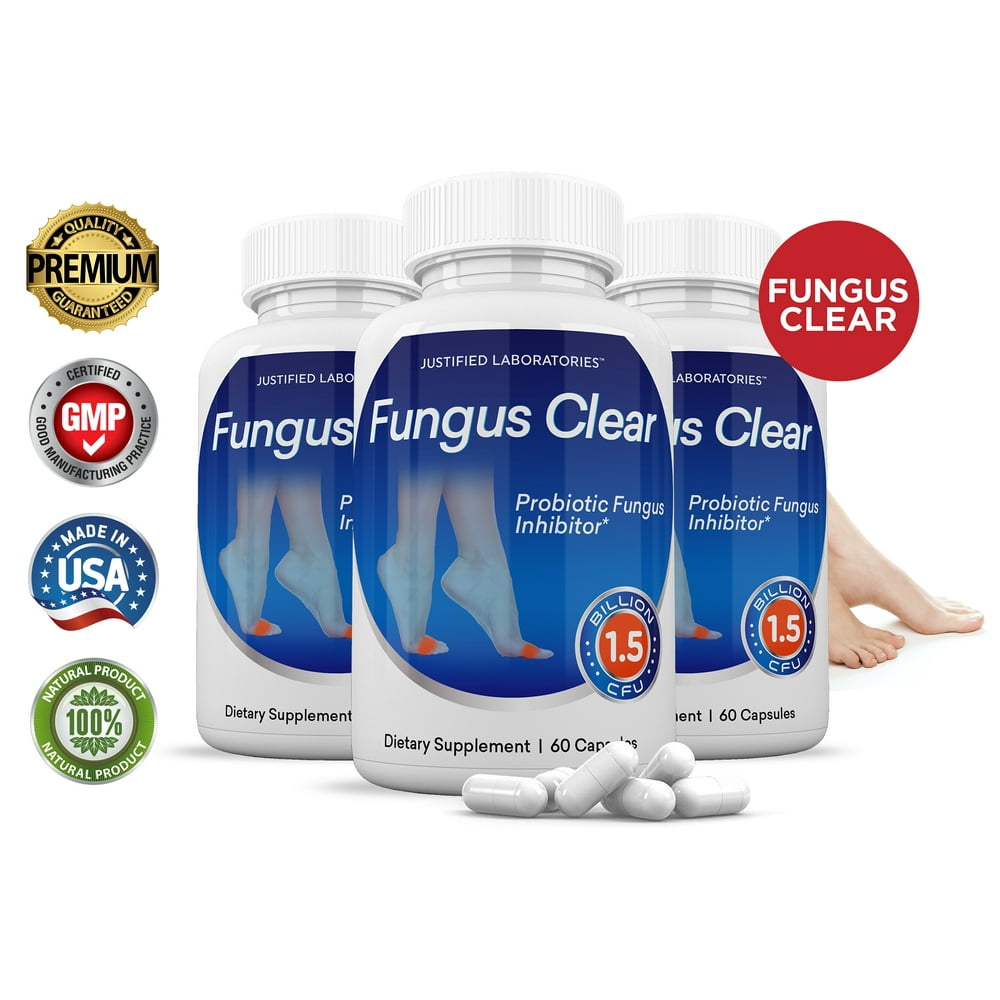 (3 Pack) Fungus Clear Pills 1.5 Billion CFU Probiotic Supplement