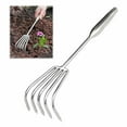 thumbnail image 2 of Multi-Functional Steel Garden Rake for Leaves and Lawn Care - Durable Stainless Steel and Carbon Steel Construction, 2 of 6