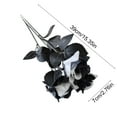 thumbnail image 3 of Halloween Black Roses - 3 Pack 15.35 Inch Artificial Silk Flowers for Gothic Wedding & Party Decor, 3 of 6