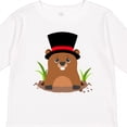 thumbnail image 4 of Inktastic Groundhog Day with Groundhog in Top Hat Boys or Girls Long Sleeve Toddler T-Shirt, 4 of 5