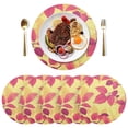 thumbnail image 5 of Ryvnso Autumn Leaves Round Plate Mats Dining Table Placemat Set of 4 for Holiday Decoration, 5 of 7