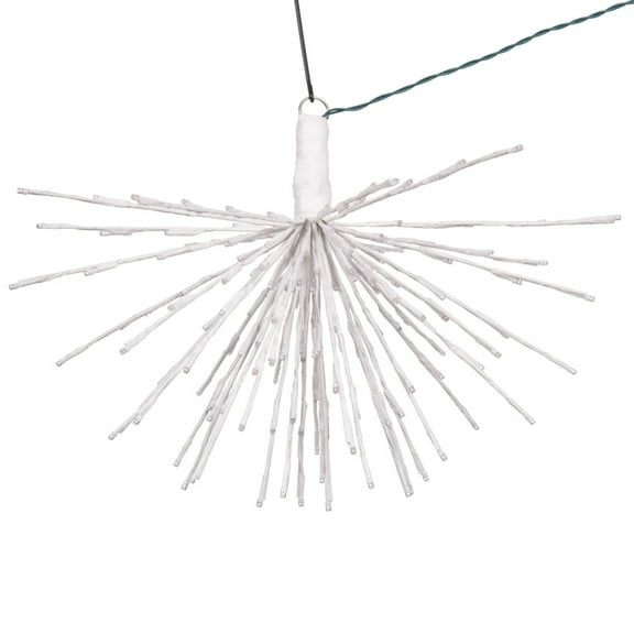 Vickerman 160 Lights x 24" White Starburst Pure White 5mm LED Lights, Plastic