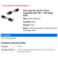 thumbnail image 2 of Front Sway Bar Link Kit 2 Piece - Compatible with 1981 - 1994 Dodge B350 1982 1983 1984 1985 1986 1987 1988 1989 1990 1991 1992 1993, 2 of 2