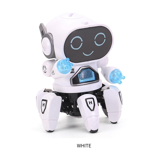 Dancing Robot Toys Six Claw Mechanical Light Music Robot, LED Flash Lighting Action Robot Toys Remote Control Movement Robot Toys Interactive Entertainment Robot Toys