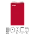 Staples Memo Pads 3" x 5" College Assorted 75 Sh./Pad 5 Pads/PK (11491