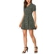 thumbnail image 1 of INSPIRE CHIC Vestido de Camisa de Manga Corta con Estampado Floral para Mujeres XL Negro, 1 of 7