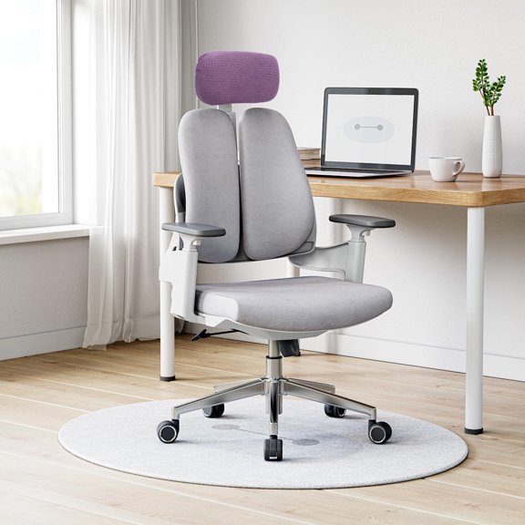 COOPHYA Soft Polyester Violet Chair Headrest Cover for Home and and