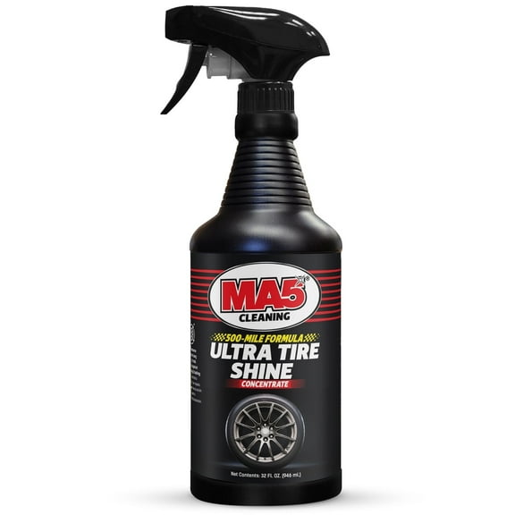 MA5x Ultra Tire Shine - Wet-Look Car Tire Shine Spray & Protectant - Tire Black Finish, No-Sling Formula, Professional Concentrated Shine - 32oz Spray Bottle - Pack of 1