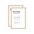 thumbnail image 1 of 2pcs Wooden Picture Frames With Argyle Pattern Backing, Artistic Home Decor Wall Hanging & Tabletop Frame, 1 of 5