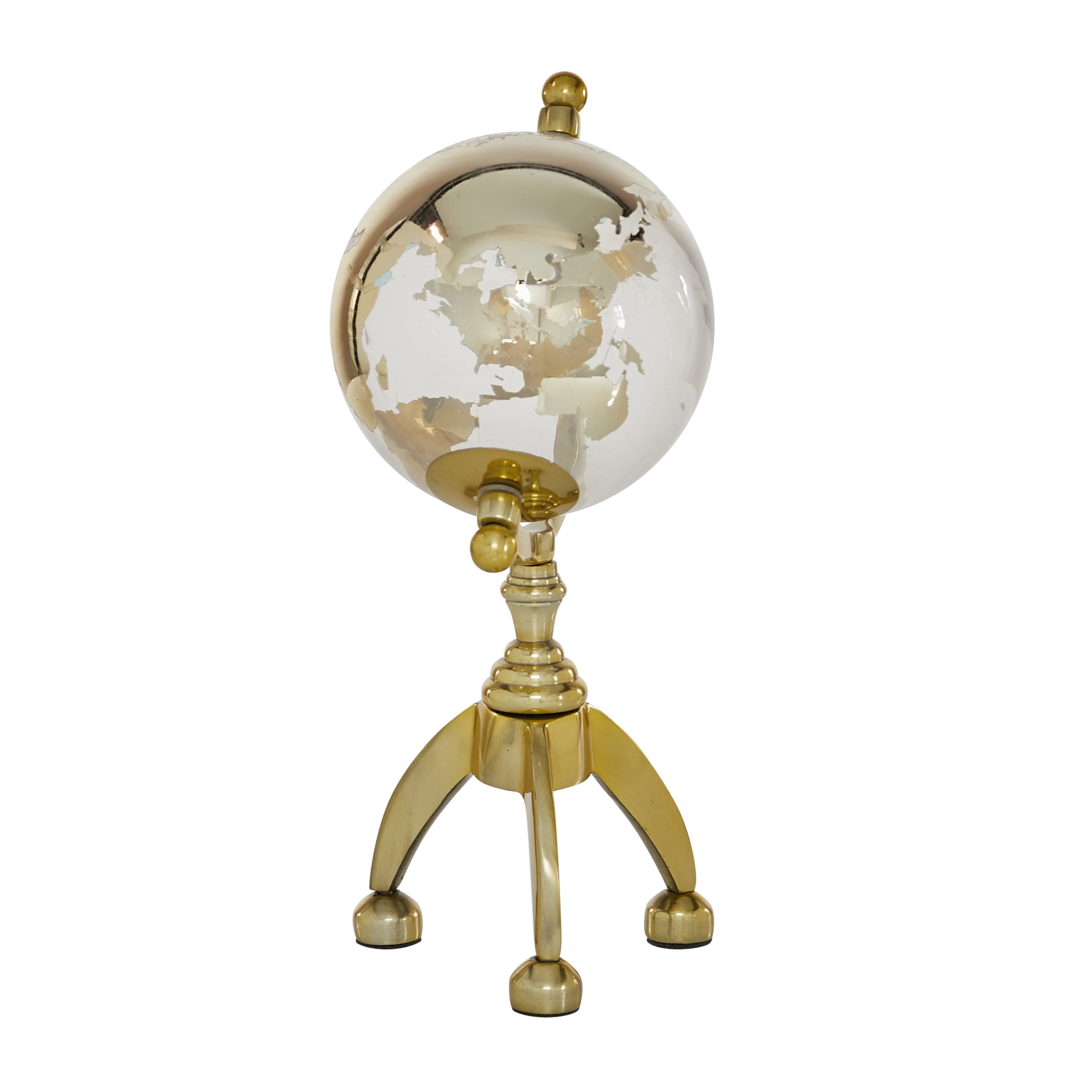 DecMode 5" Gold Globe with Tripod Base