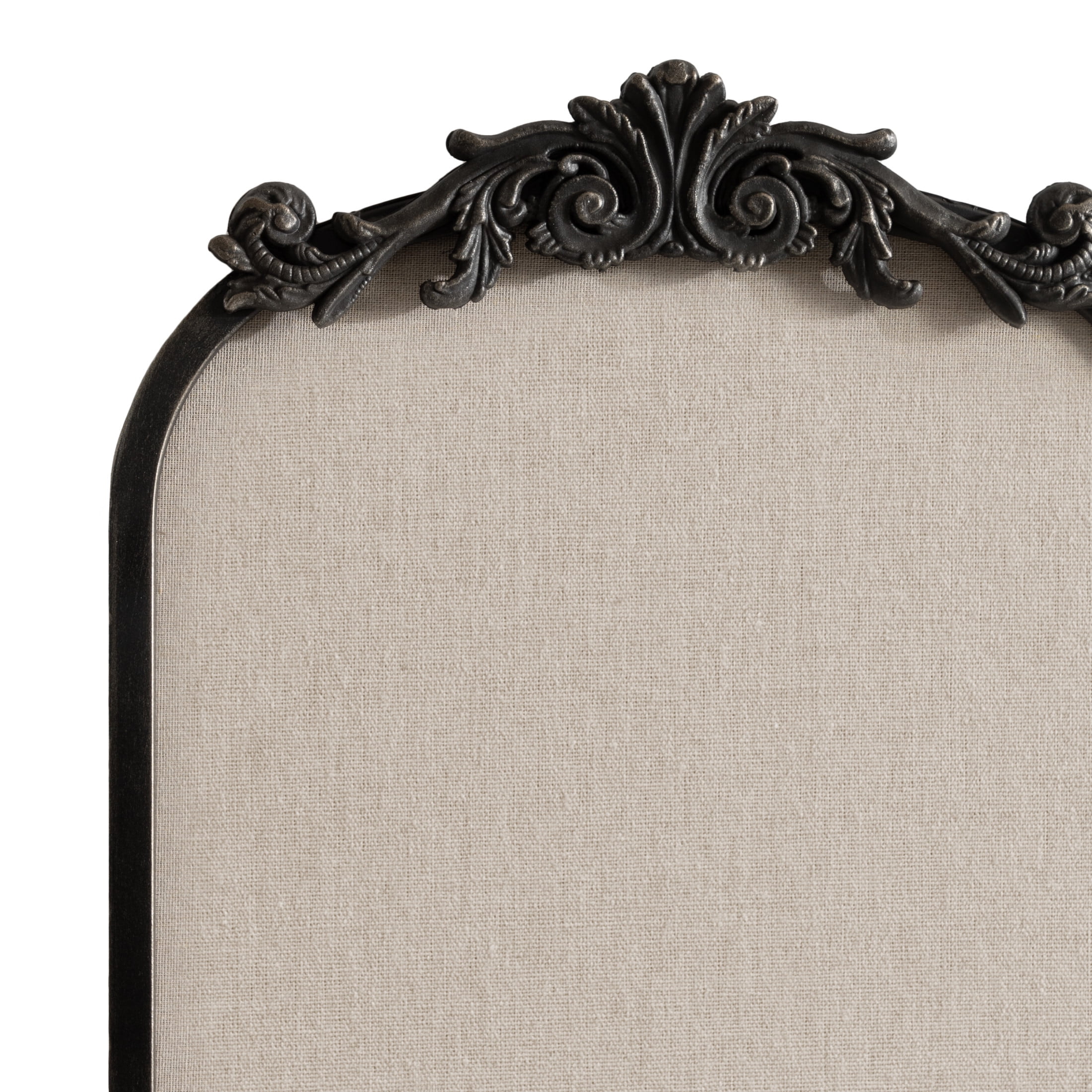 Kate and Laurel Arendahl Arch Pinboard, 13 x 25, Black, Framed Arched Ornate Vintage Cork Board for Use as Motivational Vision Board or Wall Organizer