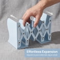 thumbnail image 3 of Unique Bargains Adjustable Metal Expandable Book End Holder White 3.5" x 5.3" x 6.9", 3 of 5