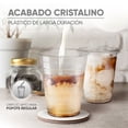 thumbnail image 4 of 100 Vasos de Plástico 12 oz (355 ml) con Tapa Plana para Popote - Vasos Transparentes para Bebidas Frías - Kit de 100 Vasos y 100 Tapas, 4 of 7