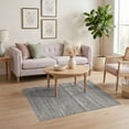 thumbnail image 3 of ODIKA Horizontal Stripes Southwestern Faded Motifs Scattered Bands Stain Resistant Low Profile for Dorm Room, Small Living Apartment, 3 of 7