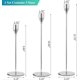 thumbnail image 3 of Set of 6 Silver Candlestick Holders Silver Candle Holder Taper Candle Holders Candle Holders Decorative Candlestick Holder(Silver), 3 of 4