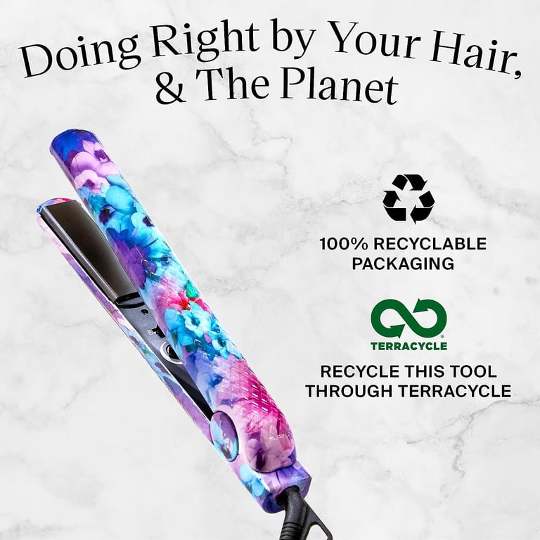 Eva NYC Healthy Heat Ceramic Styling Iron in Floral 