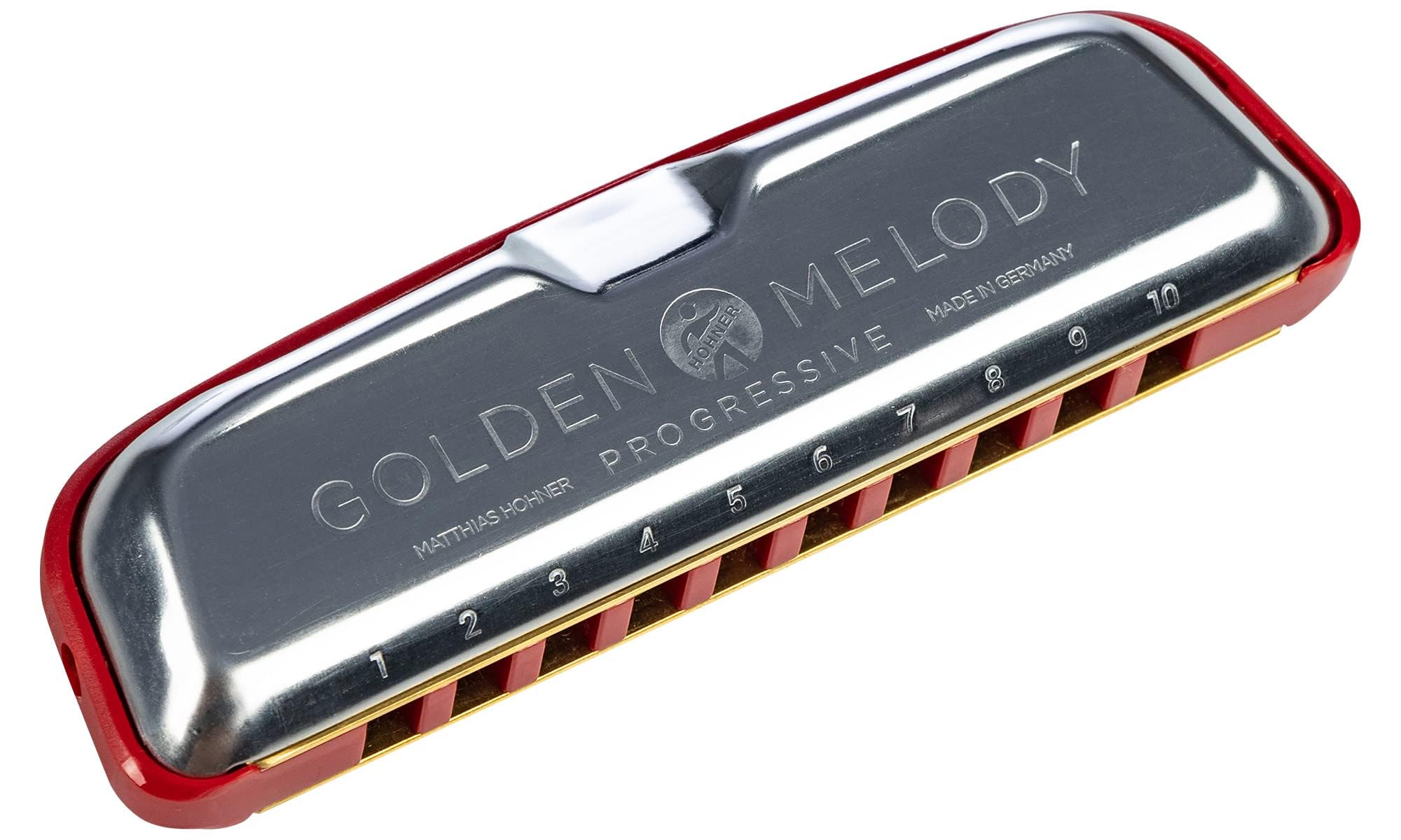 Hohner 544 Golden Melody Harmonica - Key of F w/ Instructional Manual
