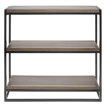 HUBERT 3-Tier Display Shelf with Wood Look Shelves - 21"L x 6 2/5"W x 20 7/8"H