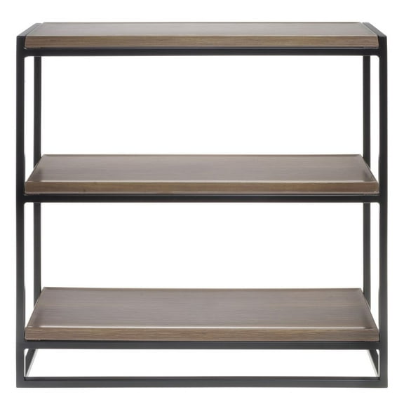 HUBERT 3-Tier Display Shelf with Wood Look Shelves - 21"L x 6 2/5"W x 20 7/8"H