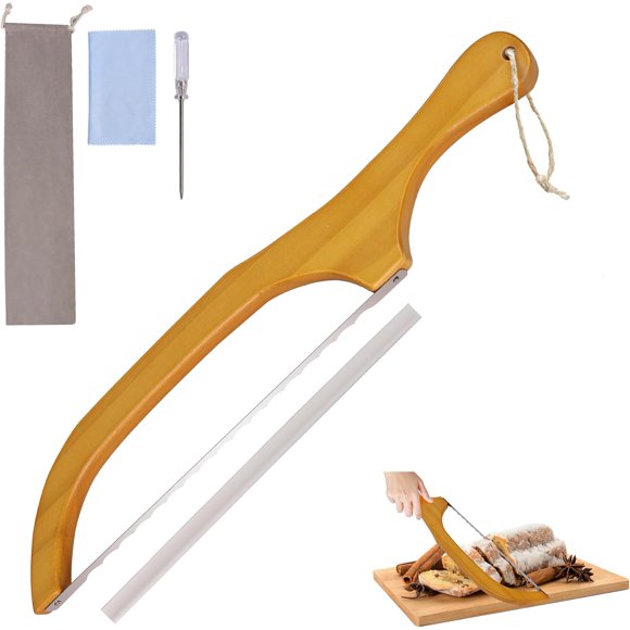 shiyou-Sourdough Bread Slicer for Homemade Bread, Bread Bow Knife for Sourdough, Manual Bread Slicer for Even Slicing, Sourdough Bread Cutter