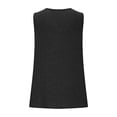thumbnail image 4 of Ohufall Women Plus Size Ribbed Tank Tops Summer Fashion Casual Solid Color Lace V-neck Sleeveless T-shirt, 4 of 5