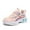 Pink, variant on Gyujnb Mesh Breathable Hook and Loop Low Top Round Toe Lightweight Casual Running Sneakers (Little Girls, Big Girls),7-8 Years