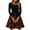 #+002Black, variant on Hogleaql Womens Long Sleeve Dress Crewneck Dressy A-Line Plus Size Swing Dress Floral Printed Lightweight Midi Length Retro Fall Casual Flowy Bow Tie Dress Outfit Beige S