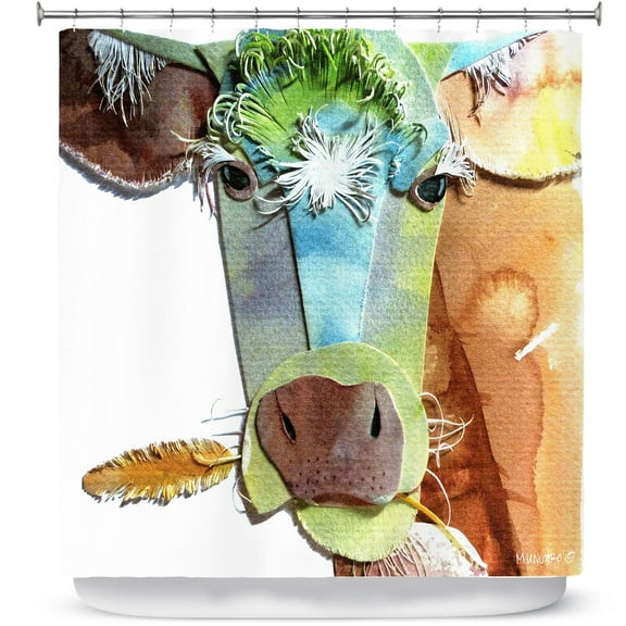 Shower Curtains 70" x 73" from DiaNoche Designs by Marley Ungaro - Cow