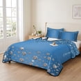 thumbnail image 2 of Twin XL Quilt Set 68''x98'', Modern Blue Lightweight Summer Bedspread Coverlet Set with 2 Pillow Shams, Abstract Diamond Luxury Gradient Breathable All Season Quilt Bedding for Dorm/Guest Room, 2 of 9