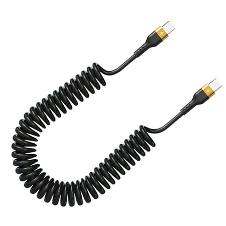 AOOOWER Two Port Type C Chargers Cord 120W Highly Power Output Flexible Spring Structure