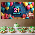 thumbnail image 4 of LUUFILx 21st Birthday Party Supplies Pink Balloon Banner Decorations Happy Celebration Backdrop Photography Props Background Decors, 4 of 8