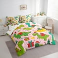 thumbnail image 5 of jejeloiu Christmas Theme Twin Bedding Sets 7-Piece,Cute Animal Dinosaur Bedding Comforter Set,Xmas Gifts Tree Sheet Sets For Children,Microfiber Bedroom Decor Reversible, 5 of 8