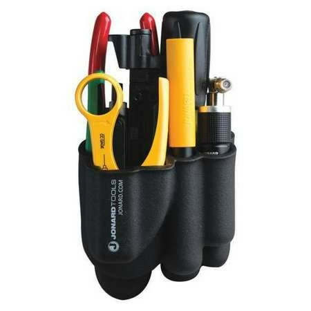Jonard Tools TK-822 Professional 25-Piece CATV Coax Cable Tool Kit - Includes Crimpers, Strippers, Tester & Pouch